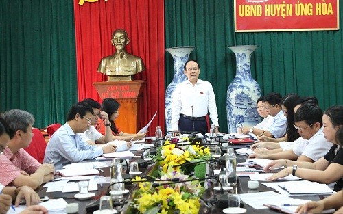 Thường trực HĐND TP giám sát việc thực hiện nhiệm vụ phát triển kinh tế-xã hội tại huyện Ứng Hòa